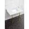 Kingston Brass 36 Carrara Marble Console Sink with Brass Legs, Marble WhiteBrushed Brass LMS3622M8SQ7 - alternate 5